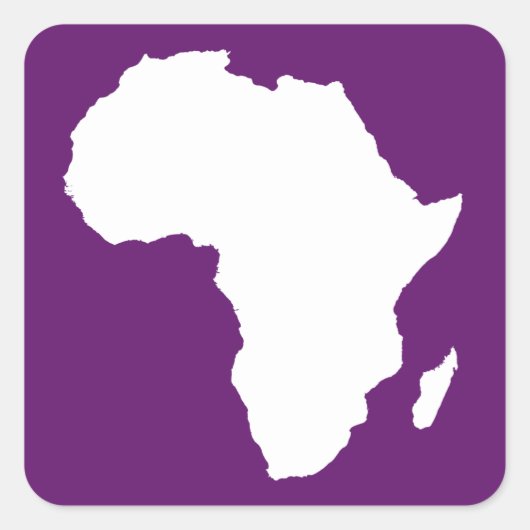 Afrikaans Violet Audacious Africa Vierkante Sticker (Voorkant)
