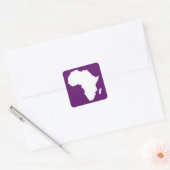 Afrikaans Violet Audacious Africa Vierkante Sticker (Envelop)