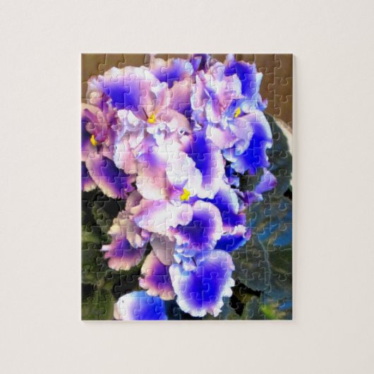 Afrikaans Violet Blauw Legpuzzel (Verticaal)