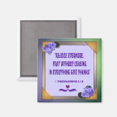 Afrikaans Violet ~ Magnet Magneet (Voorkant / Achterkant)