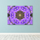 Afrikaans Violet Mandala Canvas Afdruk (Insitu (Houten vloer))