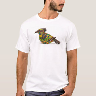 Afrikaans Vogelmotief in Wit T-shirt