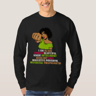 Afrikaans vrouwelijk meisje Ik ben een zwarte vrou T-shirt
