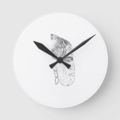 Afrikaans vrouwenhoofdontwerp ronde klok (Voorkant)