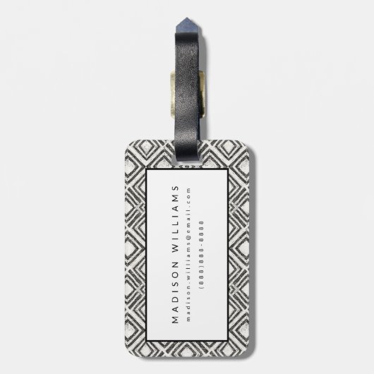 Afrikaans Wild Pattern Bagagelabel (Achterkant verticaal)