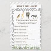 Afrikaans Wilde Baby shower Game PRINED (Voorkant / Achterkant)