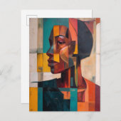 Afrikaanse Abstract Briefkaart (Voorkant / Achterkant)