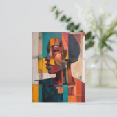 Afrikaanse Abstract Briefkaart (Staand voorkant)