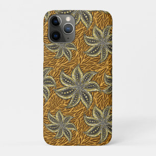 Afrikaanse Abstracte Bloemen Batik Stijl iPhone 11 Pro Hoesje