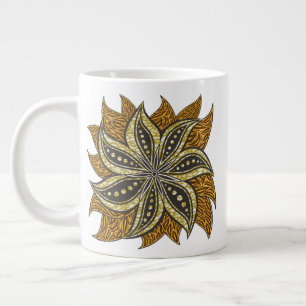 Afrikaanse Abstracte Bloemen Batik Stijl Extra Grote Beker