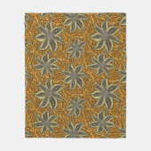 Afrikaanse Abstracte Bloemen Batik Stijl Fleece Deken (Voorkant)