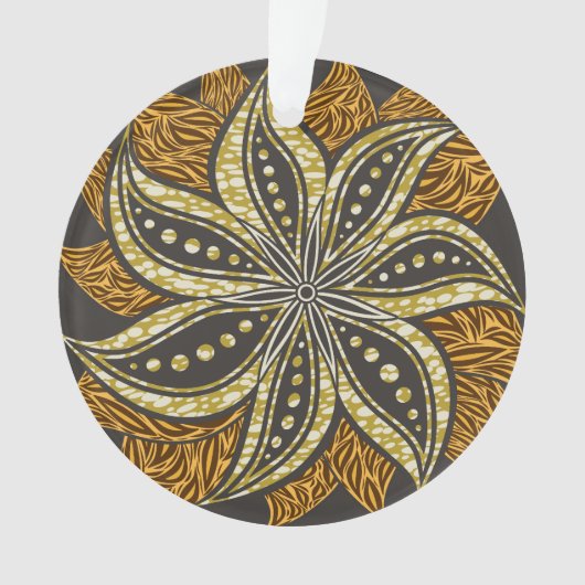 Afrikaanse Abstracte Bloemen Batik Stijl Ornament (voorkant)