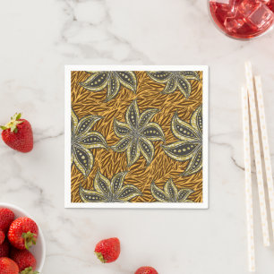 Afrikaanse Abstracte Bloemen Batik Stijl Servet