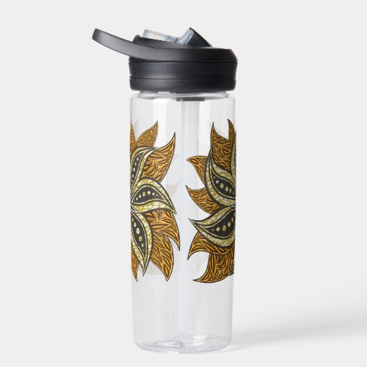 Afrikaanse Abstracte Bloemen Batik Stijl Waterfles (Rechts)