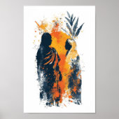 afrikaanse abstracte kunst poster (Voorkant)