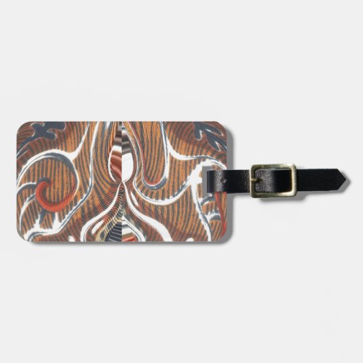 Afrikaanse Abstracte kunst Print Bagagelabel (Voorkant horizontaal)