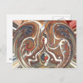 Afrikaanse Abstracte kunst Print Briefkaart (Voorkant / Achterkant)