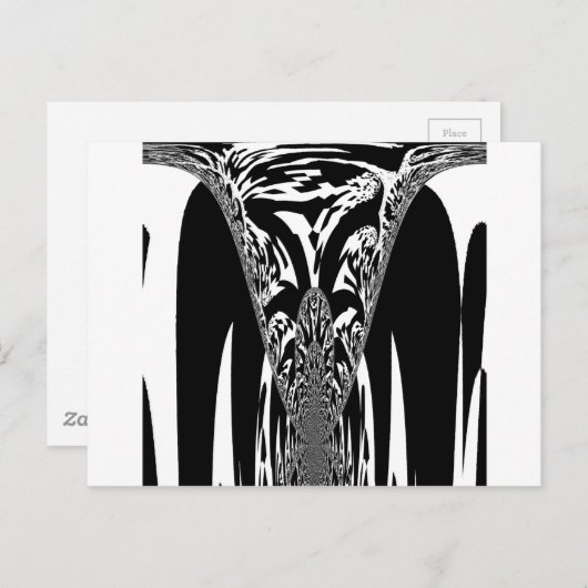 Afrikaanse Abstracte kunst Print Briefkaart (Voorkant / Achterkant)