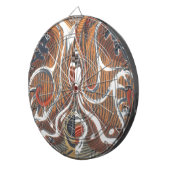 Afrikaanse Abstracte kunst Print Dartbord (Voorkant Rechts)