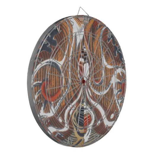 Afrikaanse Abstracte kunst Print Dartbord (Voorkant Links)