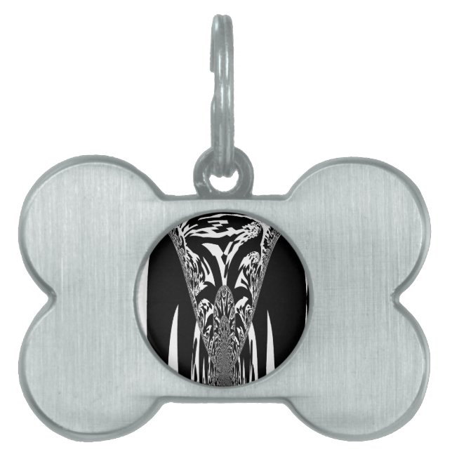 Afrikaanse Abstracte kunst Print Huisdieren Naamplaatje (voorkant)