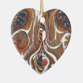 Afrikaanse Abstracte kunst Print Keramisch Ornament (Rechts)