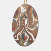 Afrikaanse Abstracte kunst Print Keramisch Ornament (Links)