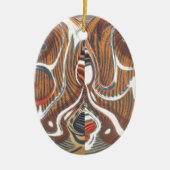 Afrikaanse Abstracte kunst Print Keramisch Ornament (Voorkant)