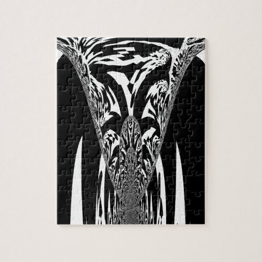 Afrikaanse Abstracte kunst Print Legpuzzel (Verticaal)