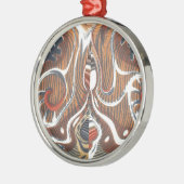 Afrikaanse Abstracte kunst Print Metalen Ornament (Links)