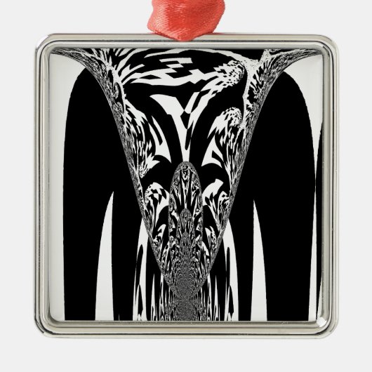 Afrikaanse Abstracte kunst Print Metalen Ornament (Voorkant)