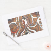 Afrikaanse Abstracte kunst Print Rechthoekige Sticker (Envelop)