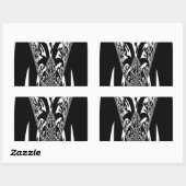 Afrikaanse Abstracte kunst Print Rechthoekige Sticker (Vel)