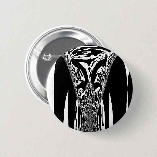 Afrikaanse Abstracte kunst Print Ronde Button 5,7 Cm (Voorkant /achterkant)