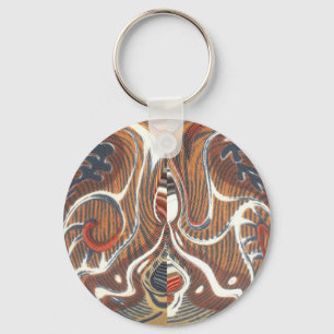 Afrikaanse Abstracte kunst Print Sleutelhanger