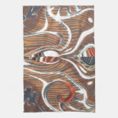 Afrikaanse Abstracte kunst Print Theedoek (Verticaal)