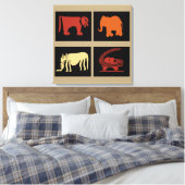 Afrikaanse abstracte stamkunst canvas afdruk (Insitu (Slaapkamer))