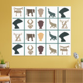 Afrikaanse abstracte stamkunst canvas afdruk (Insitu (Woonkamer))