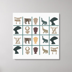 Afrikaanse abstracte stamkunst canvas afdruk
