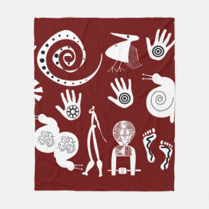 Afrikaanse abstracte stamkunst fleece deken