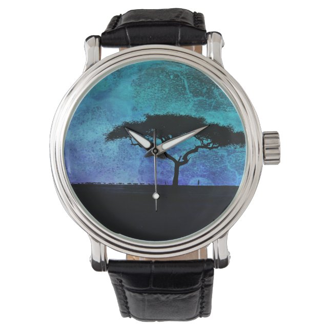 Afrikaanse acaciaboom en boer horloge (Voorkant)