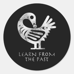 Afrikaanse Adinkra Sankofa aka Leer van het verled Ronde Sticker
