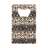 Afrikaanse afdruk met een cheetah-huidpatroon kredietkaart flessenopener (Voorkant)