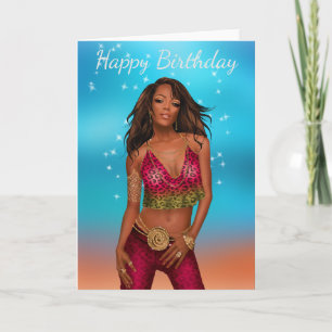 Afrikaanse American Birthday Card Kaart