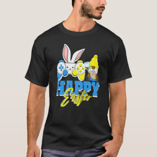 Afrikaanse American Easter Gnome Gamer Bunny Gamin T-shirt