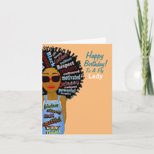 Afrikaanse American Fly Birthday Card Kaart