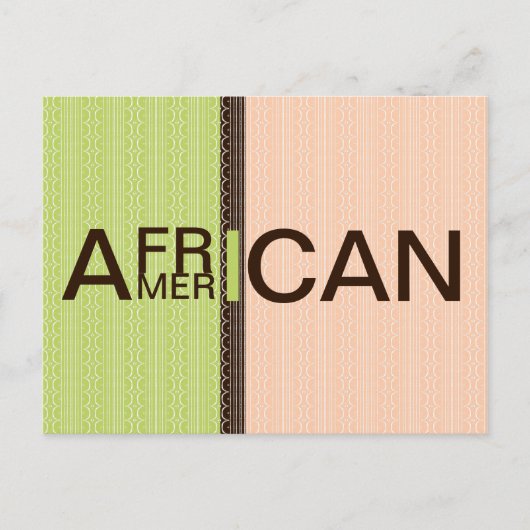 Afrikaanse Amerikaan Briefkaart (Voorkant)