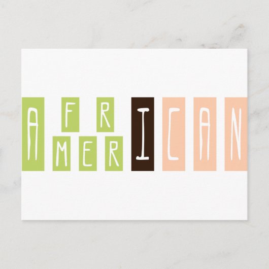 Afrikaanse Amerikaan Briefkaart (Voorkant)