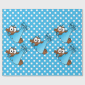 Afrikaanse Amerikaanse baby Blue Cadeaupapier (Vlak)