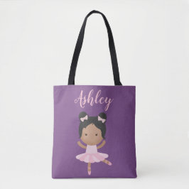 Afrikaanse Amerikaanse Ballerina Ballet Pink Tutu  Tote Bag